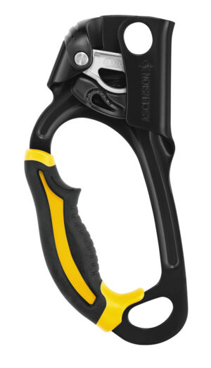 PETZL ASCENSION Handstijgklem - Linkerhand - Zwart/Geel