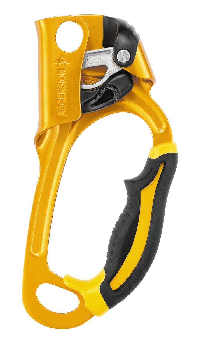 PETZL ASCENSION Handstijgklem - Rechterhand - Zwart/Geel