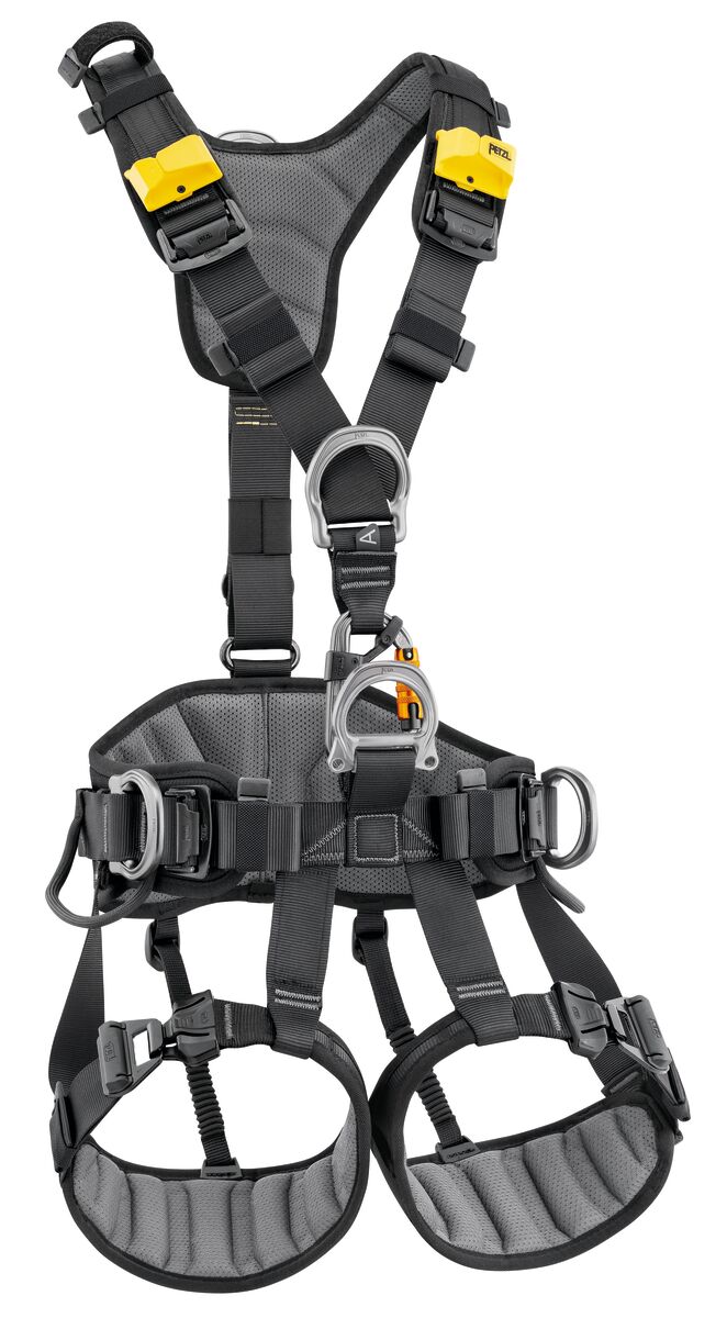 PETZL AVAO® FAST Antivalharnas - Maat 1 - Zwart/Geel - International