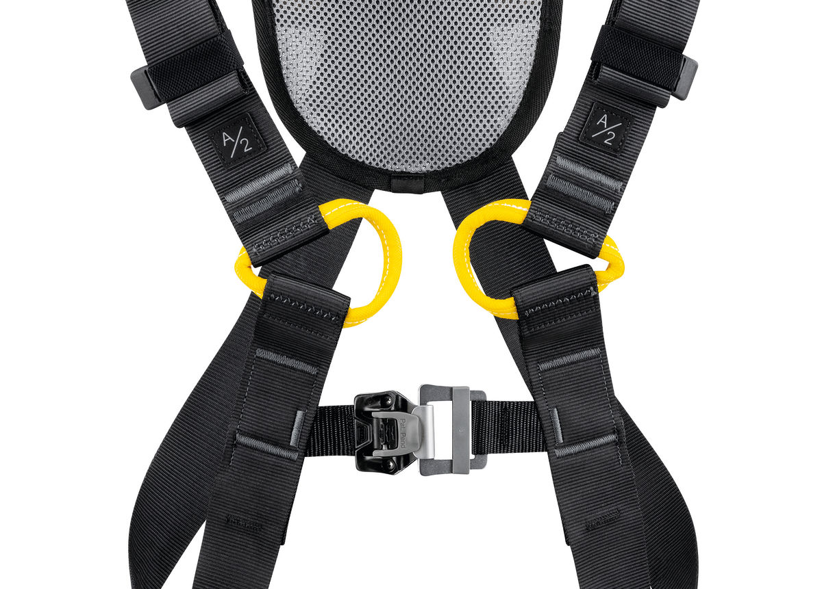PETZL NEWTON FAST Antivalharnas - Maat 1 - Zwart/Geel - EU - Afbeelding 2