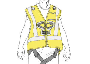 PETZL HI-VIZ harnas voor NEWTON harnas - Geel - Afbeelding 2