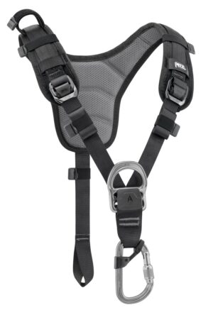 PETZL TOP CROLL® Borstharnas - Zwart/Geel