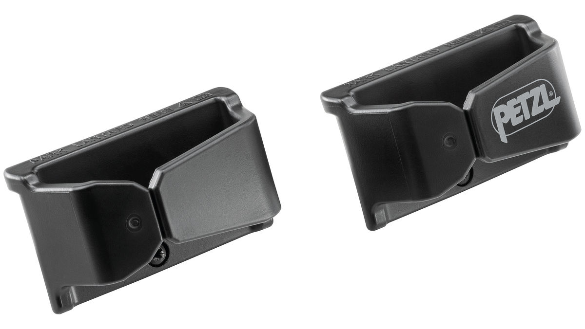 PETZL Karabinerhouder voor leeflijn - Zwart - 2-pack