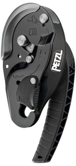 PETZL I’D® L Zelfremmend afdaalapparaat zwaardere belasting - Zwart - 12.5-13mm