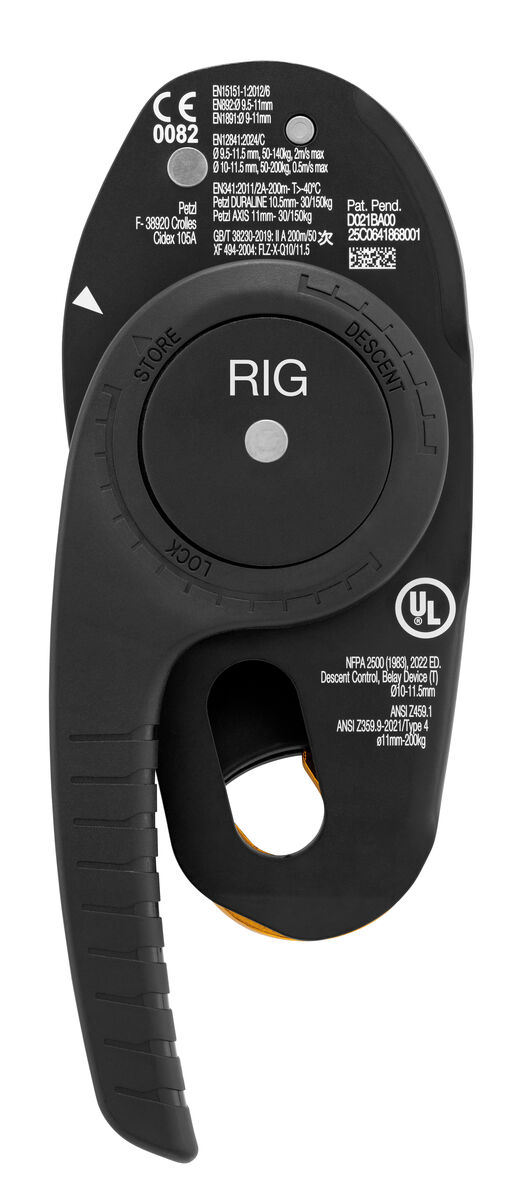PETZL RIG® Herstelbaar afdaalapparaat - Geel - Afbeelding 6