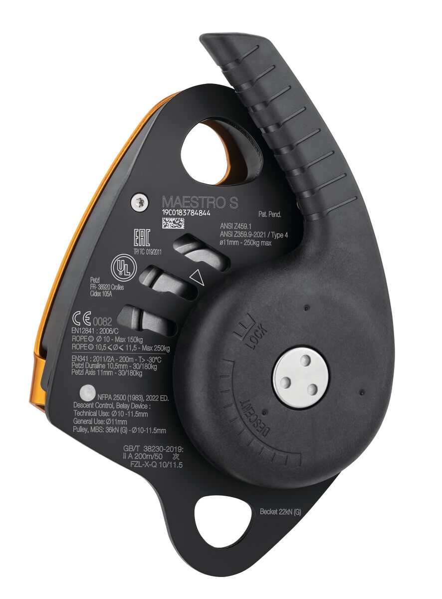 PETZL MAESTRO® S Afdaal- en takelapparaat - rescue - Geel - 10.5-11.5 mm - Afbeelding 6