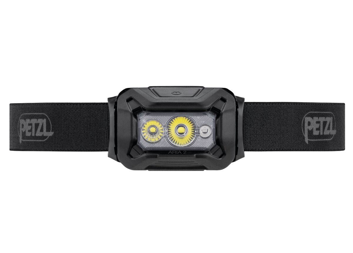 PETZL ARIA® 2 RGB Hoofdlamp - Rood/Groen/Blauw licht - Zwart - Batterijen - Afbeelding 2