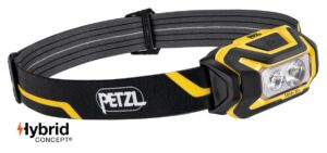 PETZL ARIA® 2R Hoofdlamp - Wit licht - Zwart/Geel - Batterijen