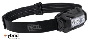 PETZL ARIA® 2R RGB Hoofdlamp - Rood/Groen/Blauw licht - Zwart - Batterijen