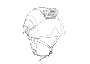 PETZL SLOT ADAPT Zelfklevend plaatje voor hoofdlamp op PETZL helm - Afbeelding 2