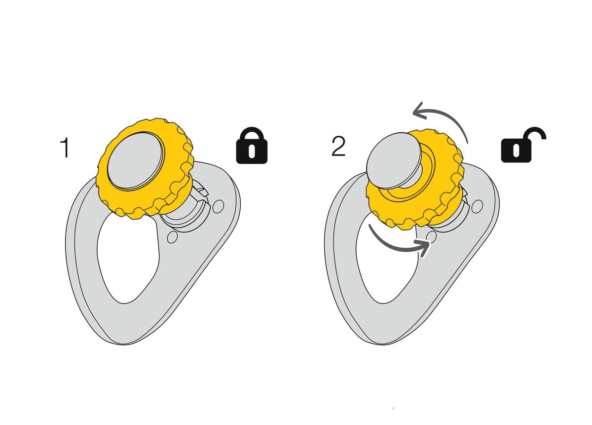 PETZL COEUR PULSE Verwijderbare verankering met vergrendelingsfunctie - 12MM - Afbeelding 3