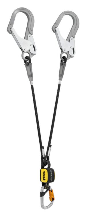 PETZL ABSORBICA®-Y MGO Dubbele vallijn - Met energieabsorber en karabiners - Touweinde - 80CM -  International