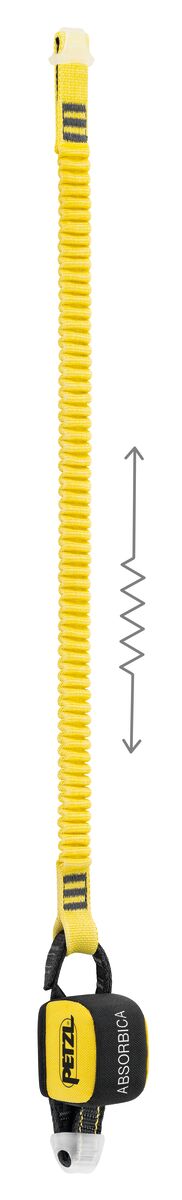 PETZL ABSORBICA®-I 150 Enkele vallijn - Met energieabsorber - Elastisch touweinde - 150CM