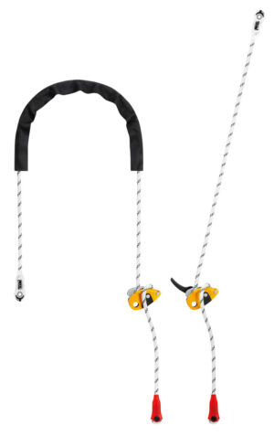 PETZL GRILLON Verstelbare leeflijn voor werkpositionering - 2M - Wit/Geel