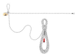 PETZL GRILLON Verstelbare leeflijn voor werkpositionering – 20M - Wit/Geel - Afbeelding 5