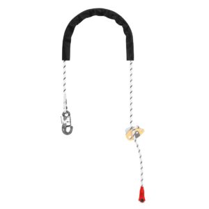 PETZL GRILLON HOOK Positioneringslijn - Verstelbaar - Met HOOK karabiner - 3M - Wit/Geel - EU