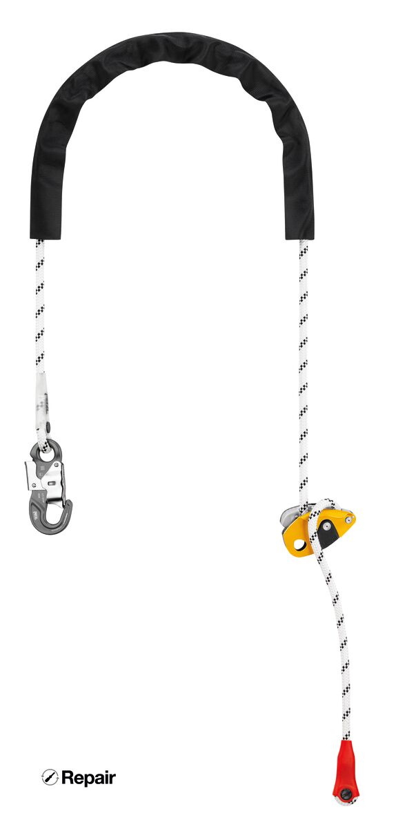 PETZL GRILLON HOOK Positioneringslijn - Verstelbaar - Met HOOK karabiner - 3M - Wit/Geel - EU - Afbeelding 3