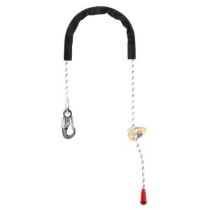 PETZL GRILLON HOOK Positioneringslijn - Verstelbaar - Met HOOK karabiner - 4M - Wit/Geel - International - Afbeelding 3