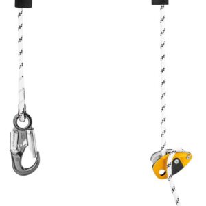 PETZL GRILLON HOOK Positioneringslijn - Verstelbaar - Met HOOK karabiner - 2M - Wit/Geel - International