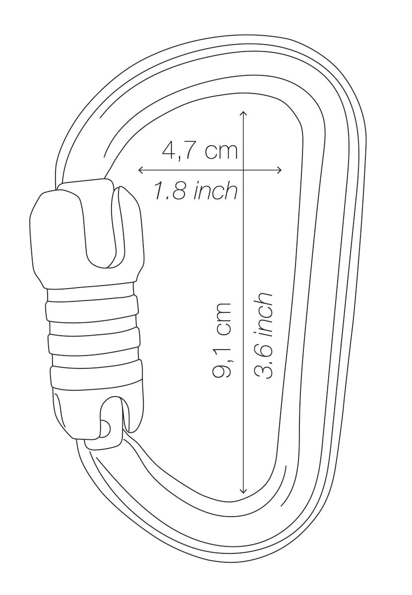 PETZL Bm'D Aluminium karabiner - Triact-Lock - Grijs
