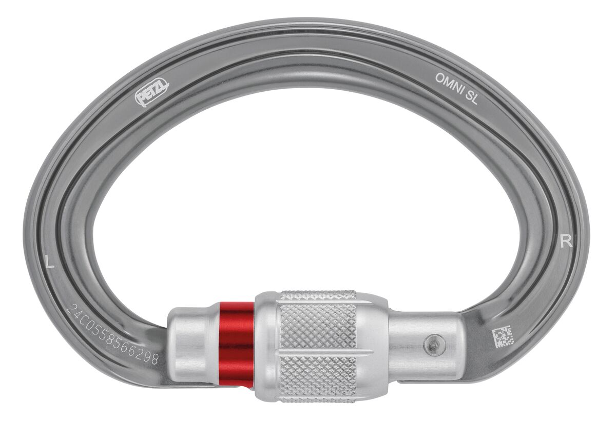 PETZL OMNI Aluminium karabiner - Screw-Lock - Grijs