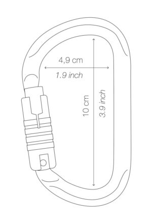 PETZL OMNI Aluminium karabiner - Triact-Lock - Grijs - Afbeelding 2