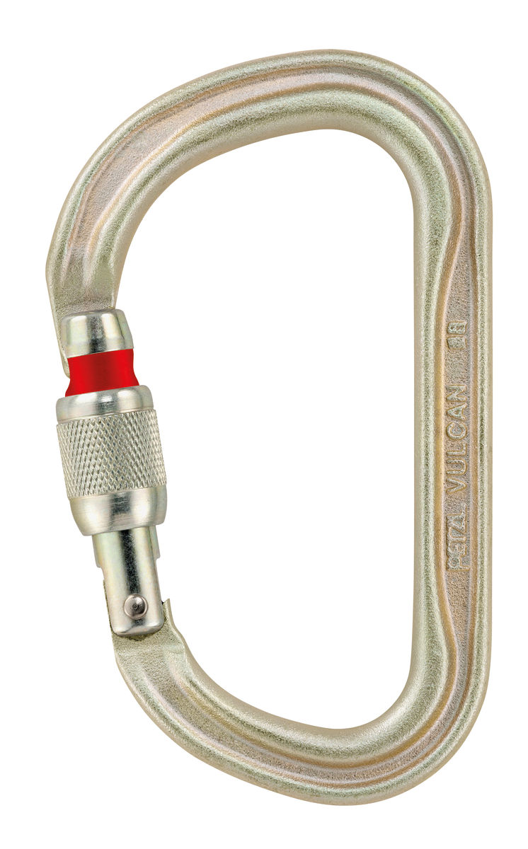 PETZL VULCAN Stalen karabiner - Screw-Lock - Zwart