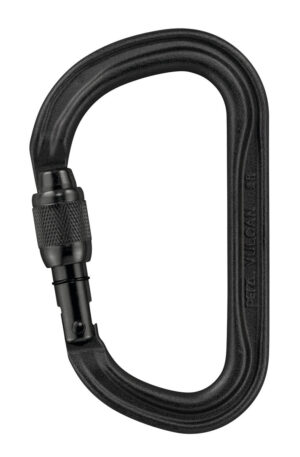 PETZL VULCAN Stalen karabiner - Screw-Lock - Zwart