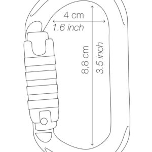 PETZL OK Aluminium karabiner - Triact-Lock - Grijs - Afbeelding 3