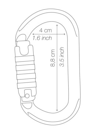 PETZL OK Aluminium karabiner - Triact-Lock - Grijs - Afbeelding 3