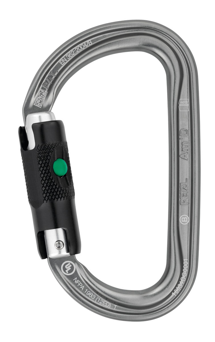 PETZL Am’D Aluminium karabiner - Ball-Lock - Grijs