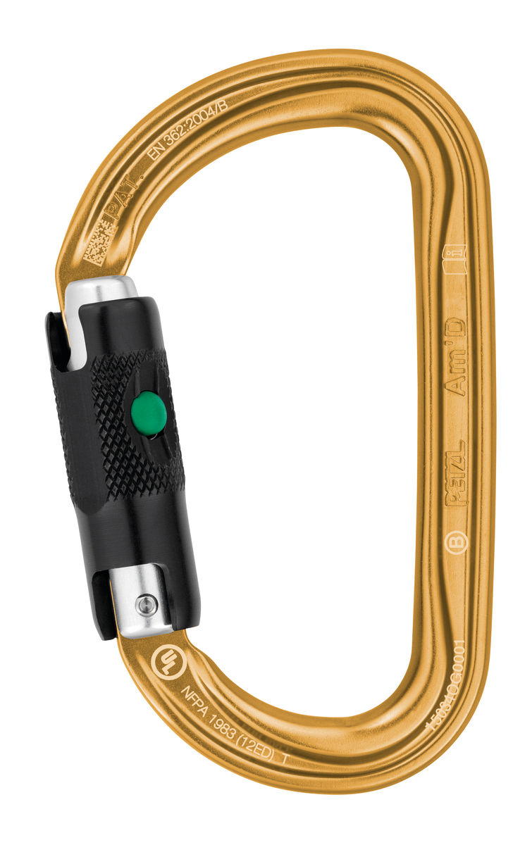 PETZL Am’D Aluminium karabiner - Ball-Lock - Goud
