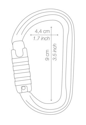 PETZL Am’D Aluminium karabiner - Triact-Lock - Grijs - Afbeelding 2