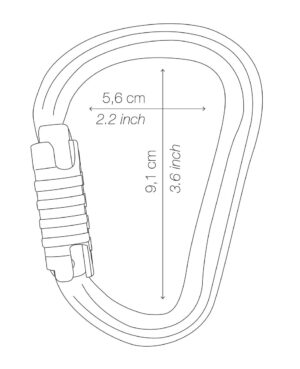 PETZL WILLIAM Aluminium karabiner - Triact-Lock - Grijs - Afbeelding 2