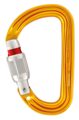 PETZL Sm'D Aluminium karabiner - Screw-Lock - Geel