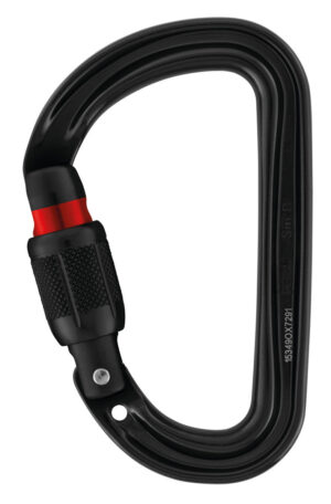 PETZL Sm'D Aluminium karabiner - Screw-Lock - Zwart