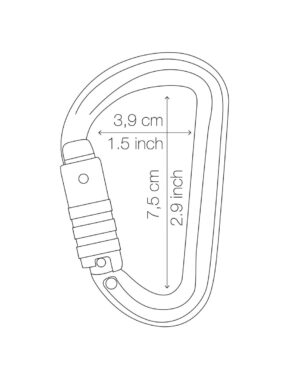 PETZL Sm'D Aluminium karabiner - Triact-Lock - Geel - Afbeelding 2