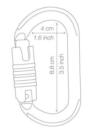 PETZL OXAN Stalen karabiner - Triact-Lock - Goud -EU - Afbeelding 3