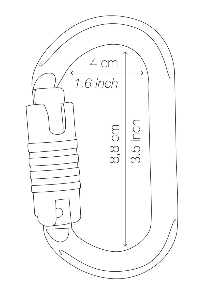 PETZL OXAN Stalen karabiner - Triact-Lock - Goud -EU - Afbeelding 3