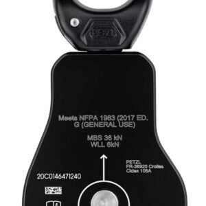 PETZL SPIN L1D Katrol zonder teruglooprem - Geel