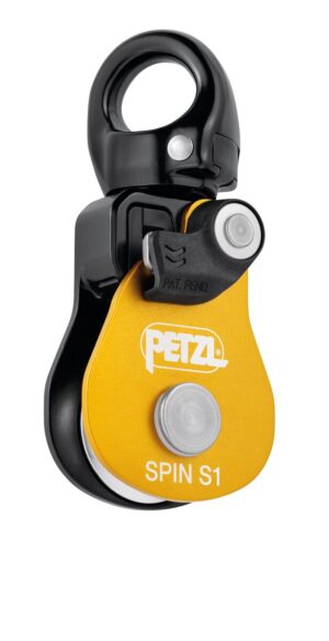 PETZL SPIN S1 Katrol zonder teruglooprem - Geel