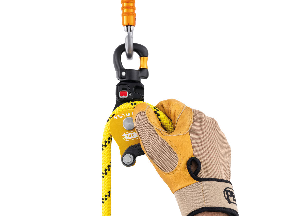 PETZL SPIN S1 OPEN Katrol zonder teruglooprem - Geel - Afbeelding 3