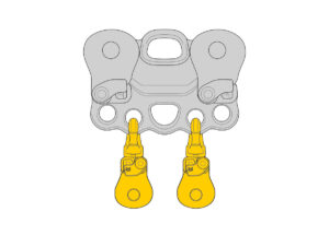 PETZL SPIN S1 OPEN Katrol zonder teruglooprem - Geel - Afbeelding 5