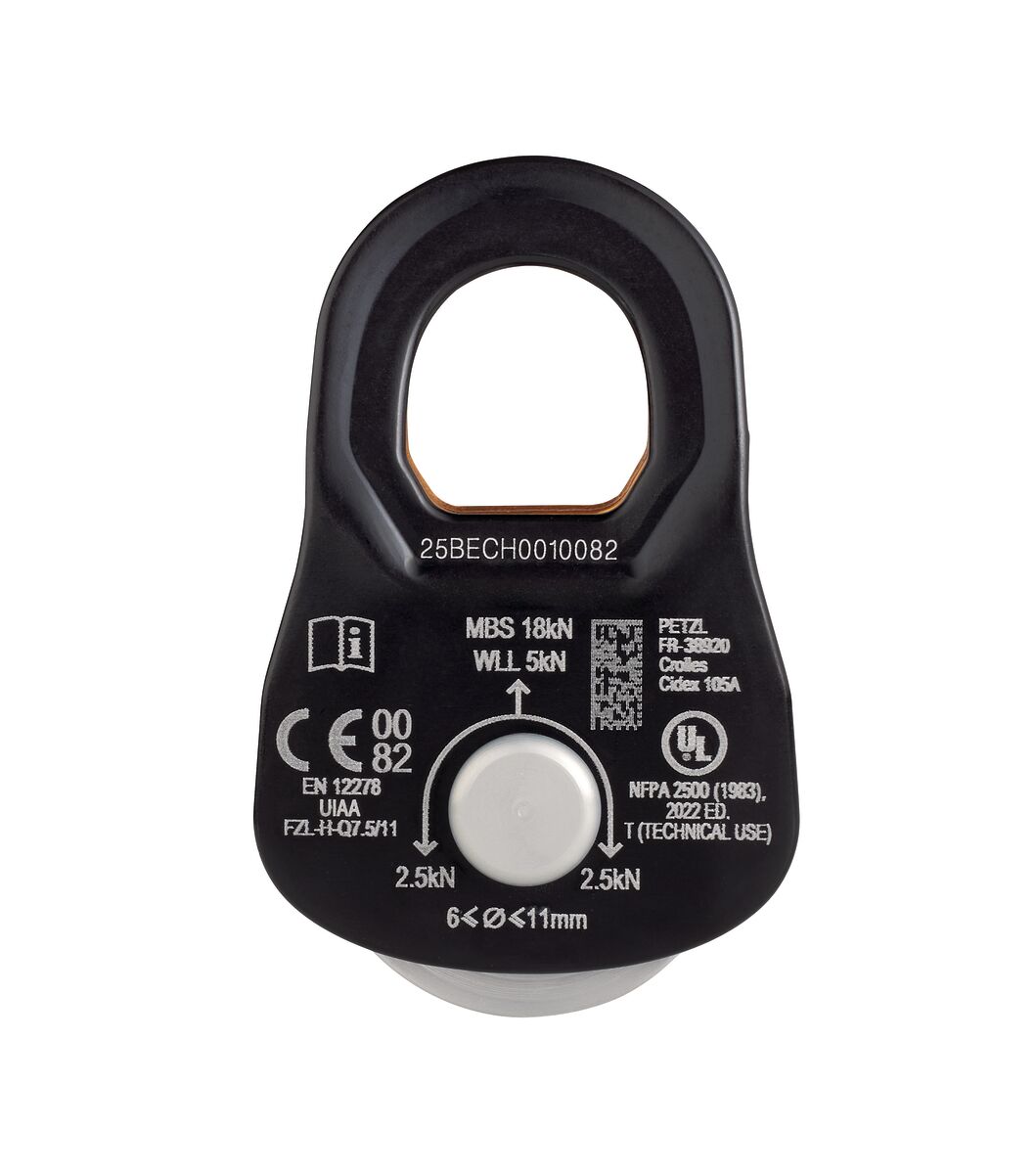 PETZL RESCUE S Katrol zonder teruglooprem - Maat S - Geel - Afbeelding 2