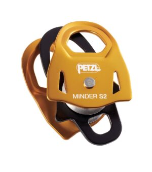 PETZL MINDER S2 Katrol zonder teruglooprem - Dubbel - Geel