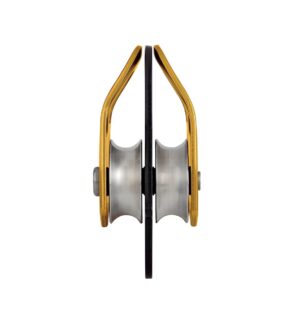 PETZL MINDER S2 Katrol zonder teruglooprem - Dubbel - Geel - Afbeelding 3
