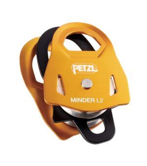 PETZL MINDER L2 Katrol zonder teruglooprem - Dubbel - Geel