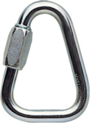 PETZL DELTA Stalen snelschakel - Driehoeksvorm - Grijs - 8 mm