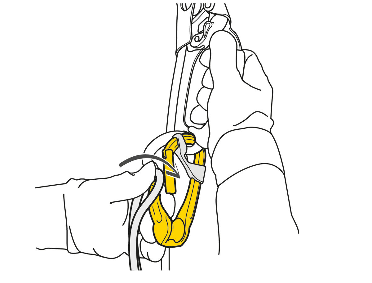 PETZL ROLLCLIP A Aluminium karabiner - Niet sluitend - Afbeelding 3