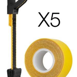 PETZL TOOLINK S and TOOLTAPE - Bevestiging voor gereedschap tot 2.3 kg - 5x TOOLINK S bandlus - 1x TOOLTAPE kleefband